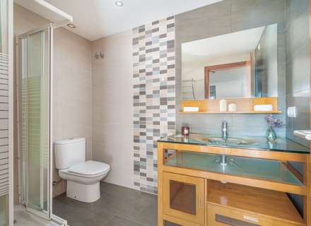 Modern apartment with communal swimming pool and parking space.34