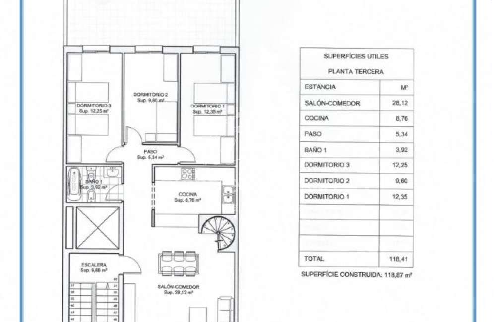 Oferta especial constructors! Edifici de 4 apartaments amb plànols d'edificació.13