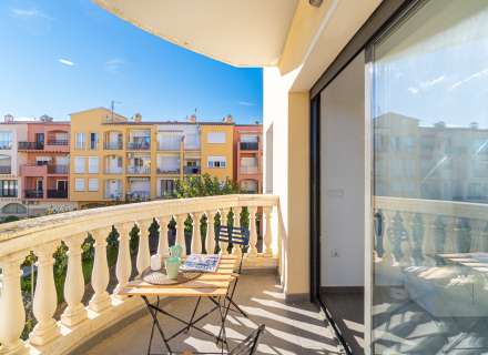 Modern apartment with communal swimming pool and parking space.26