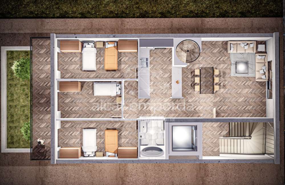 Oferta especial constructors! Edifici de 4 apartaments amb plànols d'edificació.2